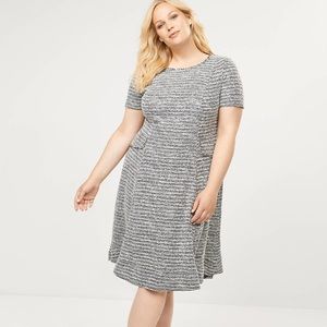 NWT LANE BRYANT TWEED FIT AND FLARE DRESS